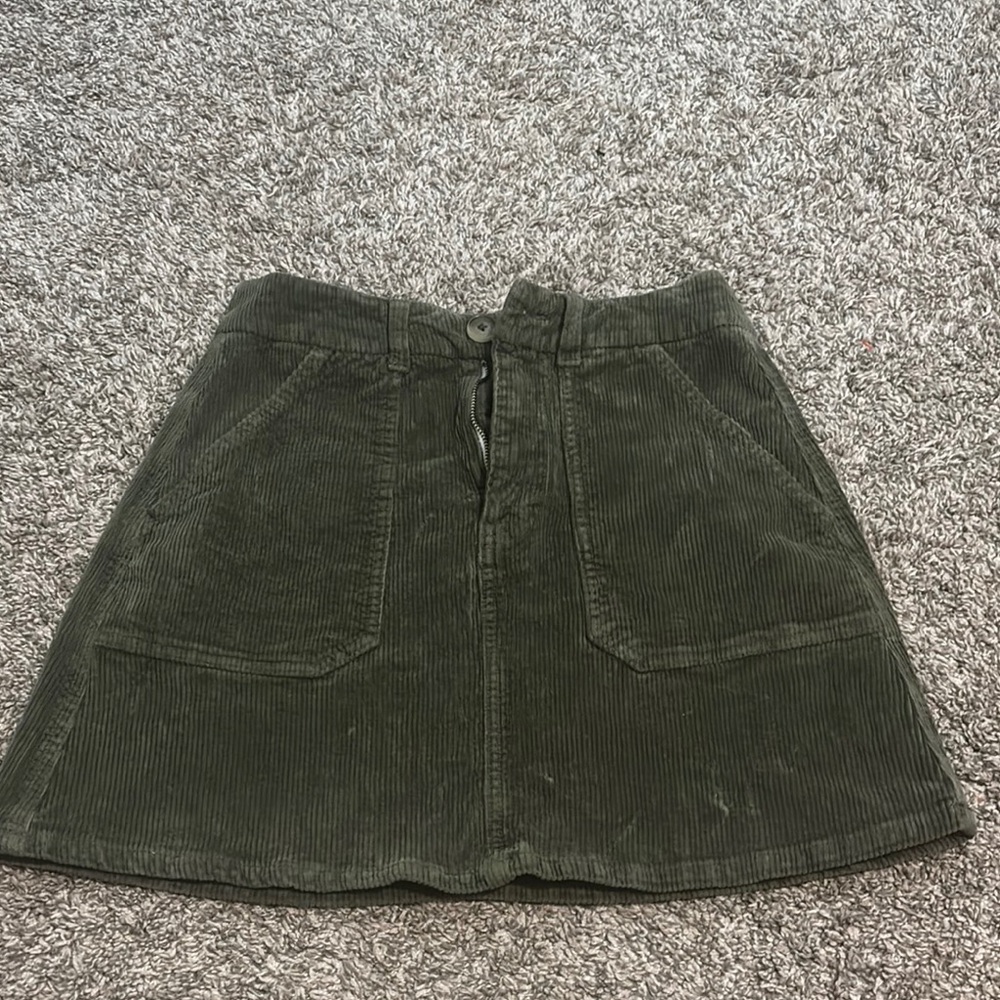 American Eagle Outfitters Green Mini A-Line Skirt